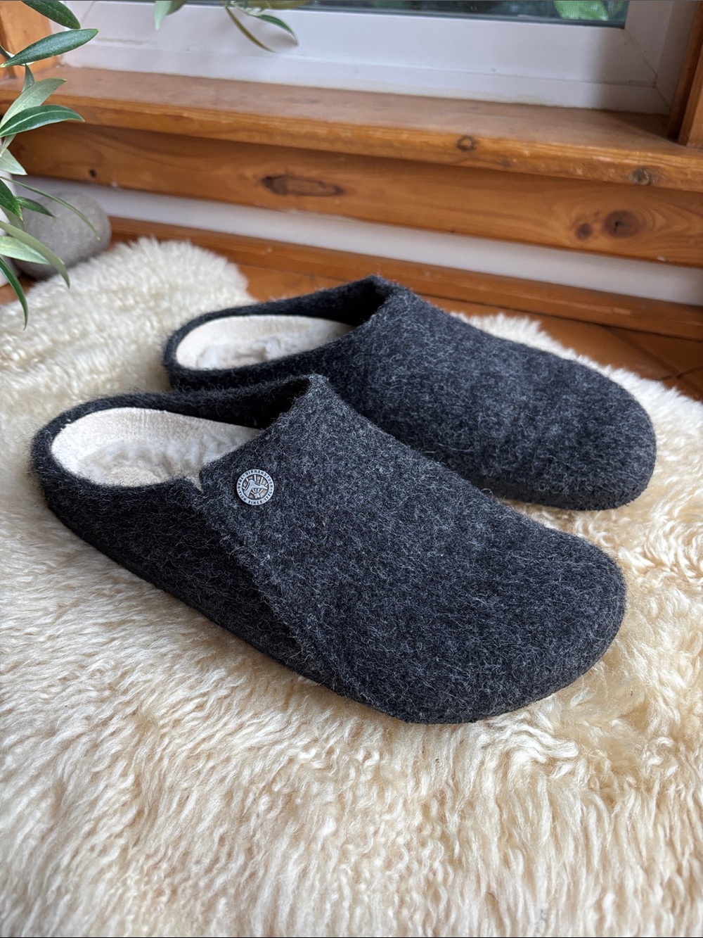 Birkenstock Zermatt Rivet Woolen Clogs